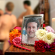 Friends of the late Brian Hodge gather in quiet remembrance.